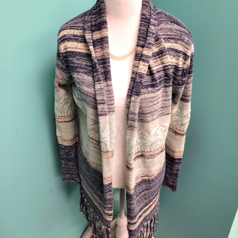 Dee Elle Blue/Gray Cardigan